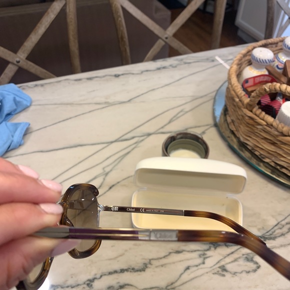 Chloe Silver/tortoise shell sunglasses